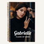 Personalisierte Klasse 2025 Weißes Abschluss Foto Notizblock (Vorderseite)