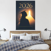 Personalisierte Klasse 2026 Future Grad Design Leinwanddruck (Insitu (Schlafzimmer))