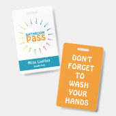 Personalisierte Klasse Bad Pass Lehrerkarte Ausweis (Vorder- & Rückseite)