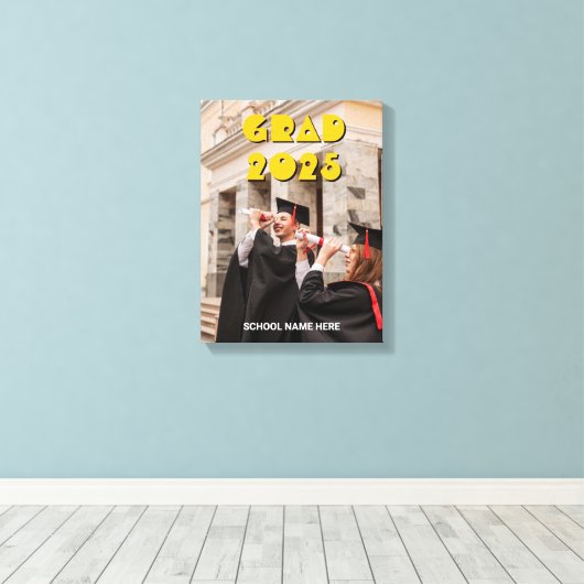 Personalisierte Klasse der Leinwand des Abschluss- (Insitu (Holzboden))