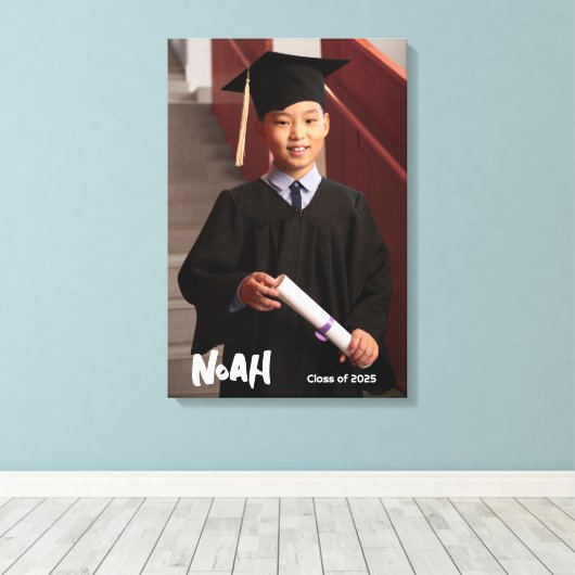 Personalisierte Klasse der Leinwand des Abschluss- (Insitu (Holzboden))