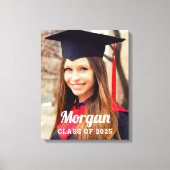 Personalisierte Klasse des Abschluss-Fotos 2023 Leinwanddruck (Vorderseite)