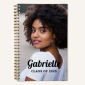 Personalisierte Klasse des Black Abschluss Fotos 2 Notizblock (Vorderseite)