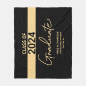 Personalisierte Klasse des Black Gold Abschlüsse 2 Fleecedecke (Vorderseite)