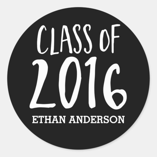 Personalisierte Klasse des Umschlag Aufklebers 201 Runder Aufkleber (Vorderseite)