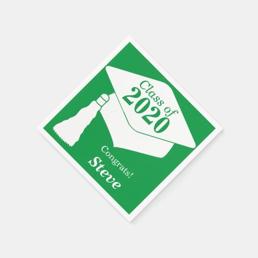 Personalisierte Klasse von 2024 Serviette (Ecke)