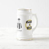 PERSONALISIERTE KLASSE VON ABSCHLUSS 2025 BIERGLAS (VorderseiteRechts)