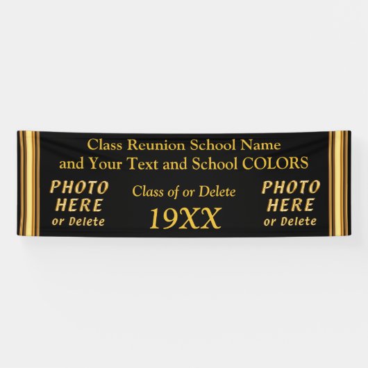 PERSONALISIERTE Klassen-Wiedersehen-Fahne in Ihren Banner (Horizontal)