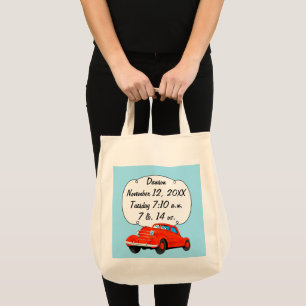 Personalisierte Klassik Car Baby Boy Stats Tragetasche