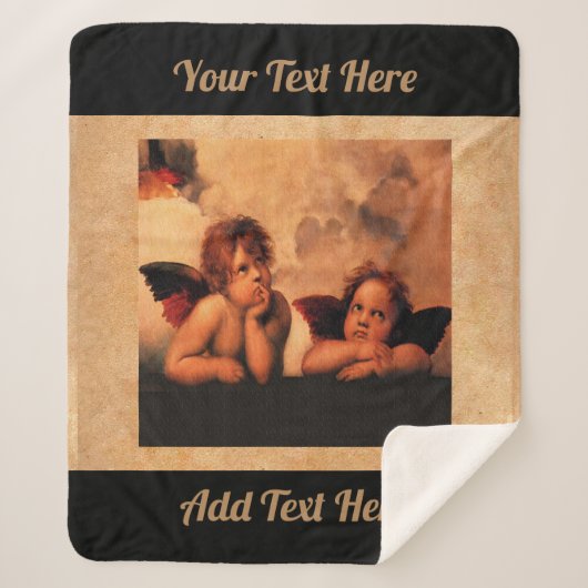 Personalisierte Klassische Angelkreuze Sherpadecke (Vorderseite)
