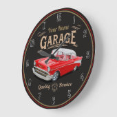 Personalisierte klassische Autogarage Große Uhr (Winkel)