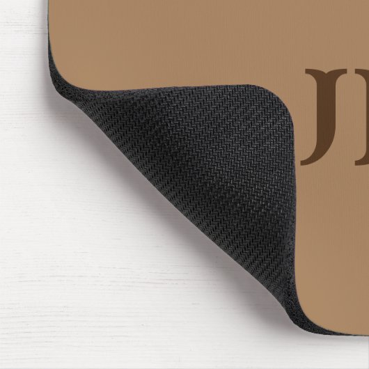 Personalisierte klassische Eleganinitials braun Mousepad (Ecke)