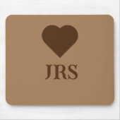 Personalisierte klassische Eleganinitials braun Mousepad (Vorne)