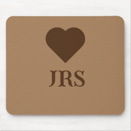 Personalisierte klassische Eleganinitials braun Mousepad