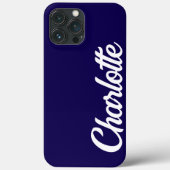 Personalisierte klassische Elegante Monogram Dark Case-Mate iPhone Hülle (Rückseite)