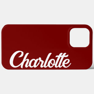 Personalisierte klassische elegante Monogramm rote Case-Mate iPhone Hülle