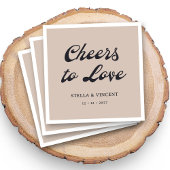 Personalisierte klassische Hochzeit "Cheers To Lie Serviette
