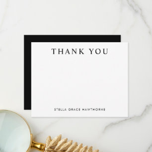 Personalisierte klassische minimalistische Moderne Dankeskarte