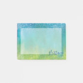 Personalisierte klassische Musikkomponisten Blue G Post-it Klebezettel (Vorderseite)