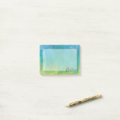 Personalisierte klassische Musikkomponisten Blue G Post-it Klebezettel (Auf Schreibtisch)