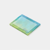 Personalisierte klassische Musikkomponisten Blue G Post-it Klebezettel (angewinkelt)