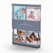 Personalisierte klassische Silber- und Grau-FotoCo Fotoblock (Rechts)