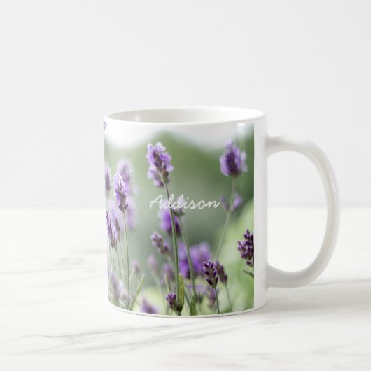Personalisierte klassische Tasse mit Lavendel (Rechts)