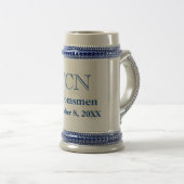 Personalisierte klassische Trauzeugen Beer Stein Bierglas (VorderseiteRechts)