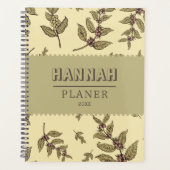 Personalisierte klassische und rustikale grüne Run Planer (Vorderseite)