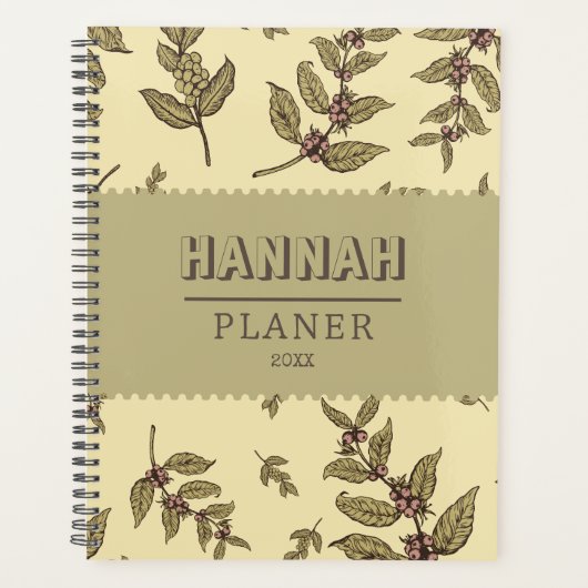 Personalisierte klassische und rustikale grüne Run Planer (Vorderseite)