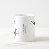 Personalisierte klassische weiße Save the Date Tas Kaffeetasse (Mittel)