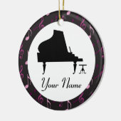 Personalisierte Klavier-Geschenk-Musik-Verzierung Keramik Ornament (Links)