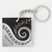 Personalisierte Klavier-Schlüssel und Schlüsselanhänger (Rückseite)