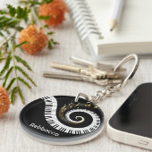 Personalisierte Klavier-Schlüssel und Schlüsselanhänger (Vorderseite rechts)