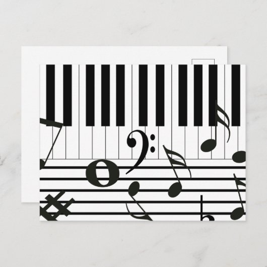 Personalisierte Klaviergeräte Postkarte (Vorne/Hinten)