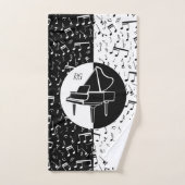 Personalisierte Klaviermusik Badhandtuch Set (Handtuch)