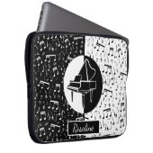 Personalisierte Klaviermusik Laptopschutzhülle (Vorne Rechts)