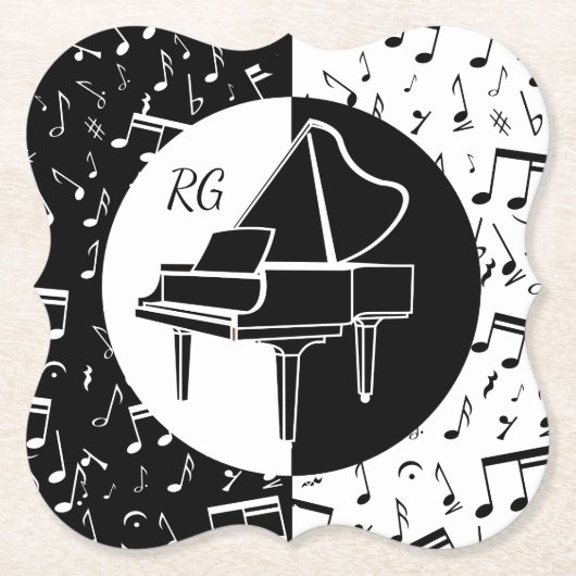 Personalisierte Klaviermusik Untersetzer (Vorderseite)