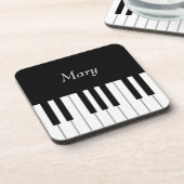 Personalisierte Klaviertastatur Getränkeuntersetzer (Linke Seite)