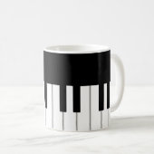 Personalisierte Klaviertastatur Kaffeetasse (VorderseiteRechts)