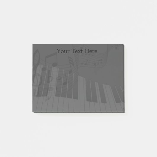 Personalisierte Klaviertastatur - Musiknotes poste Post-it Klebezettel (Vorderseite)