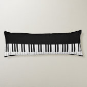 Personalisierte Klaviertastatur Seitenschläferkissen (Rückseite)