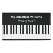 Personalisierte Klaviertasten Keyboard-Musiker Namenschild (Vorderseite)
