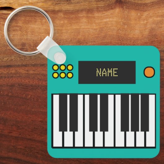 Personalisierte Klaviertasten Keyboard Schlüsselan Schlüsselanhänger (Vorderseite)