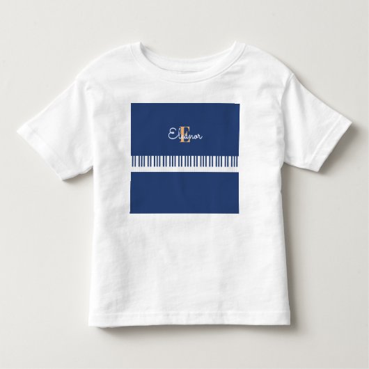 Personalisierte Klaviertasten Musical Keyboard Mus Kleinkind T-shirt (Vorderseite)