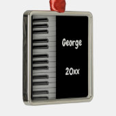 Personalisierte Klaviertasten Ornament Aus Metall (Rechts)