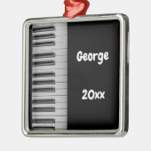 Personalisierte Klaviertasten Ornament Aus Metall (Links)