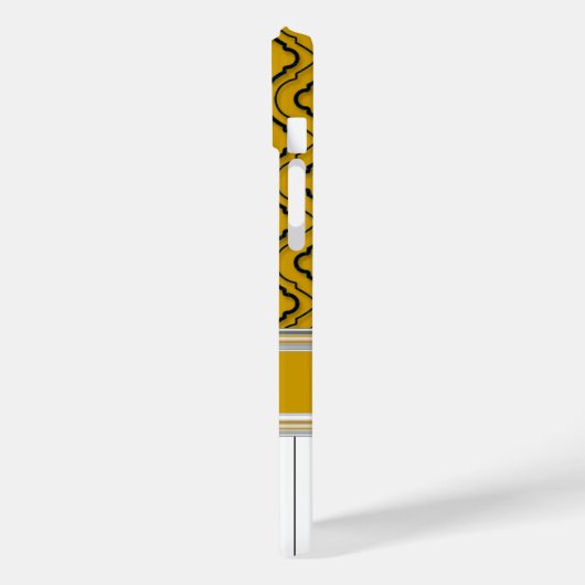 Personalisierte Klaviertasten Schwarze Quatrefolie Case-Mate iPhone Hülle (Rückseite / Links)