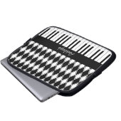 Personalisierte Klaviertasten und Diamanten Laptopschutzhülle (Vorne Knopf)