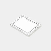 Personalisierte klebrige Noten mit schwarzen und w Post-it Klebezettel (angewinkelt)